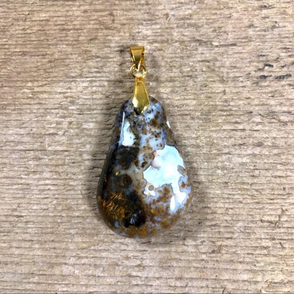 Crazy Lace Agate Free-Form Necklace Pendant - Picture 1 of 4
